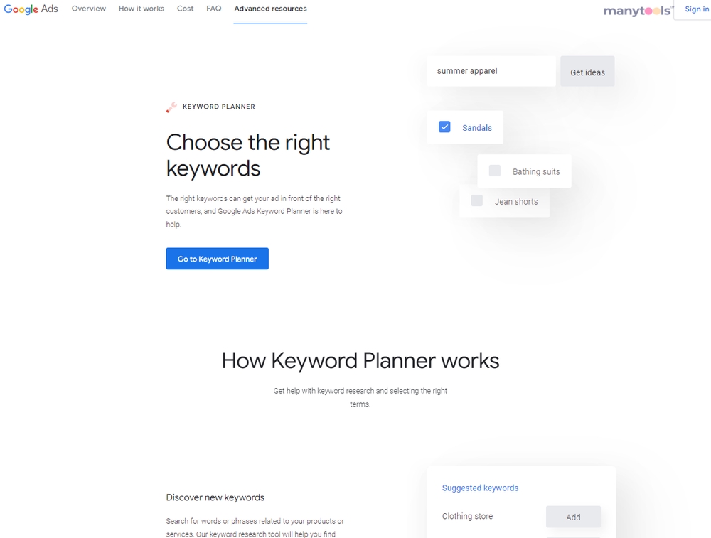 Google Keyword Planner