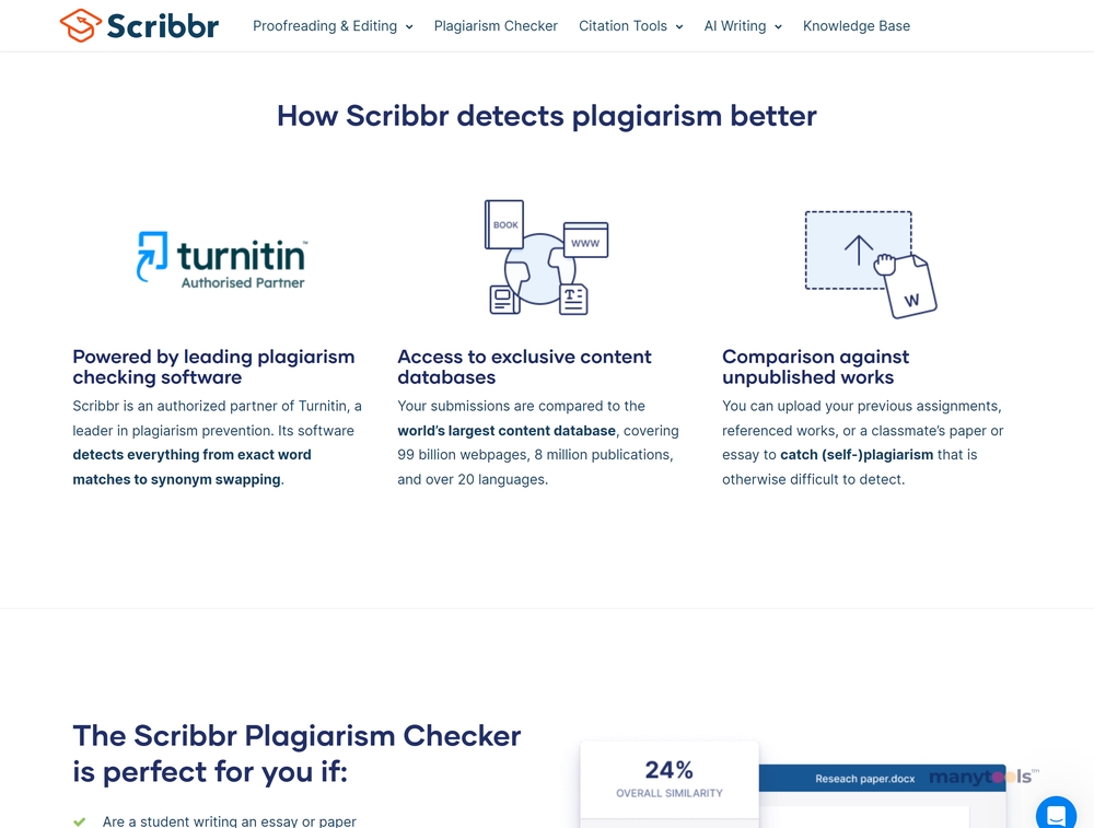 Scribbr Plagiarism Checker