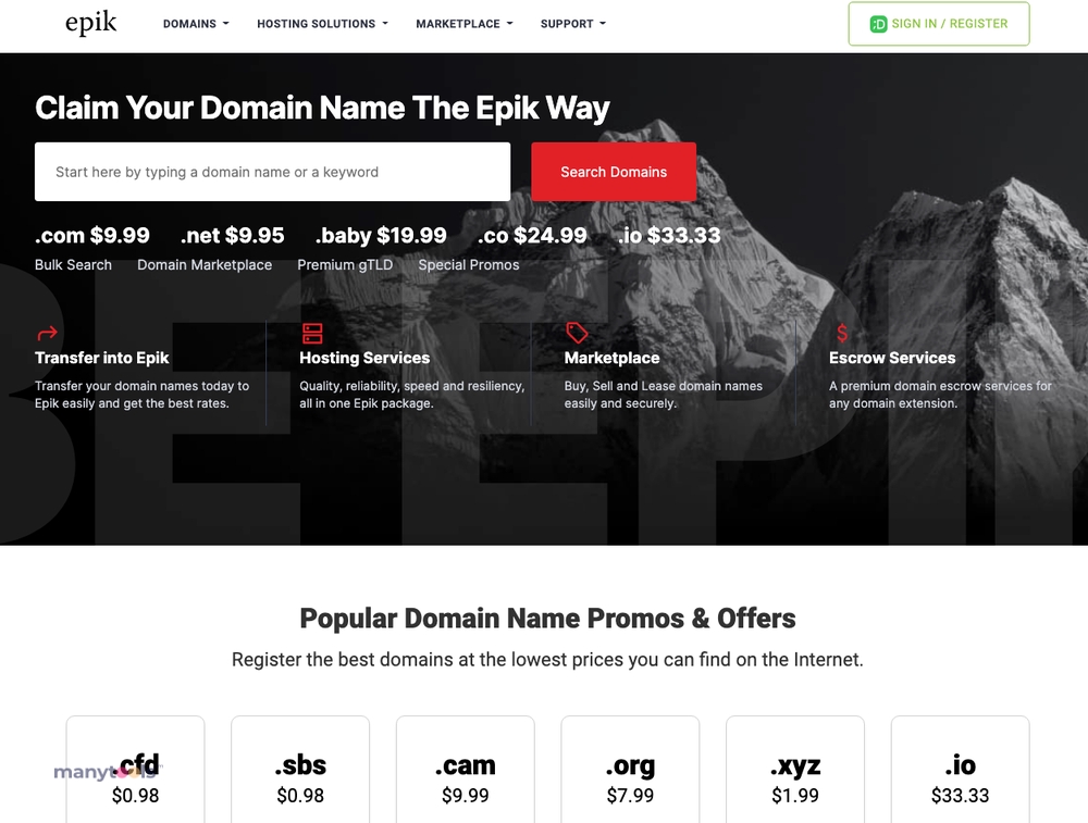 Epik Domain Registration