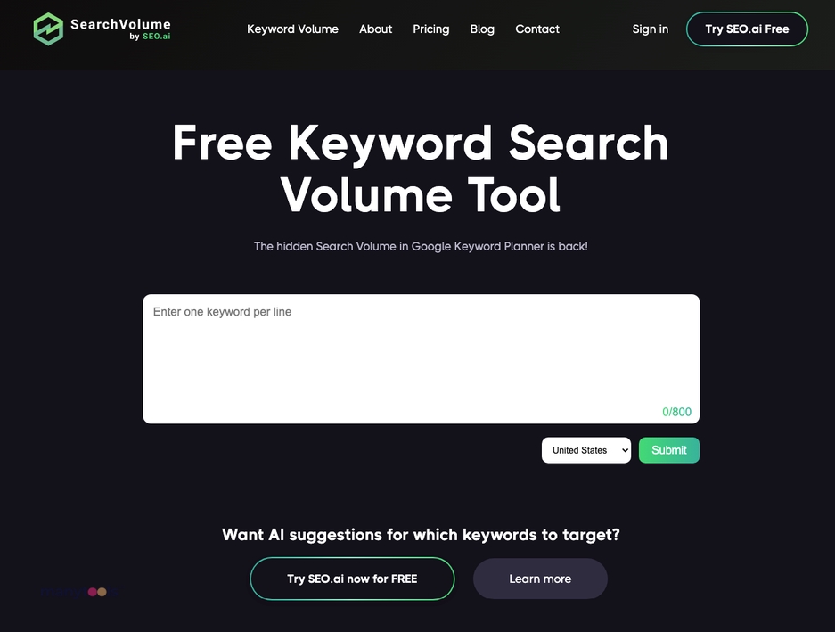 Bulk Keyword SearchVolume.io