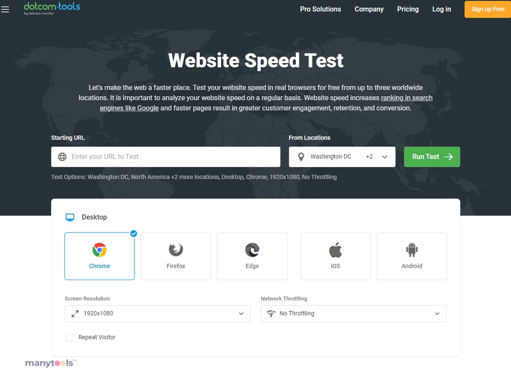 Dotcom Speed Test