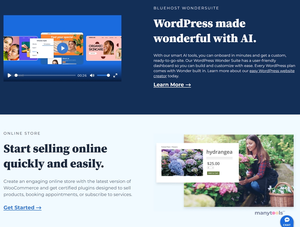 Bluehost AI Website Builder