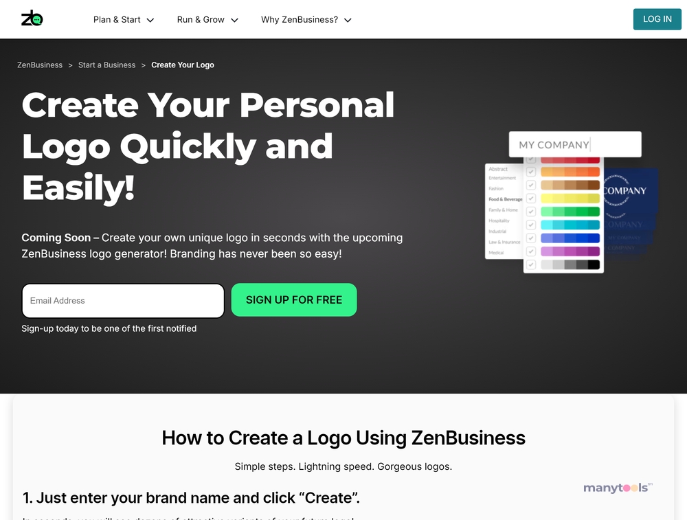 ZenBusiness Online Logo Maker