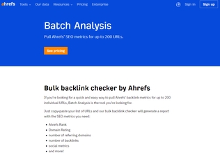 Ahrefs Batch Analysis