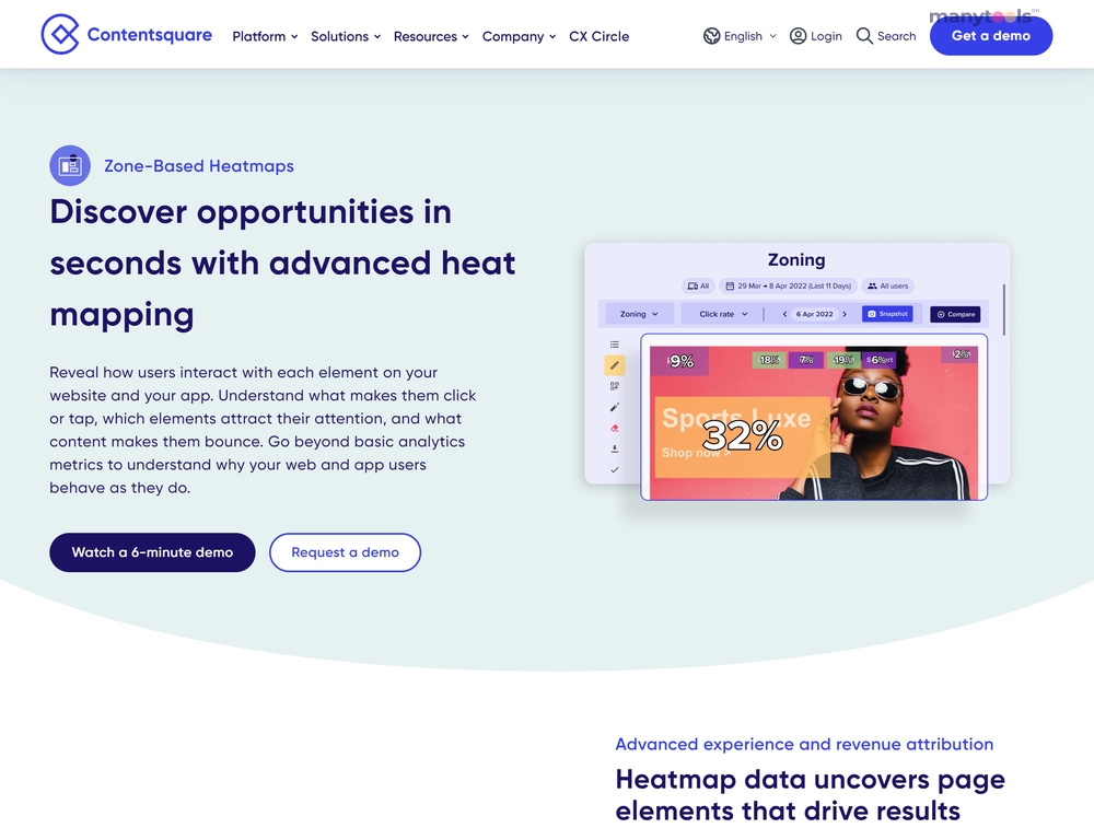 ContentSquare Heatmap Tool