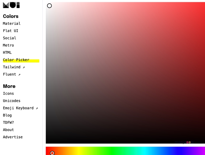 Material Design Color Palette