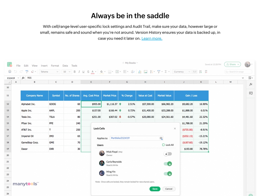 Zoho Sheets