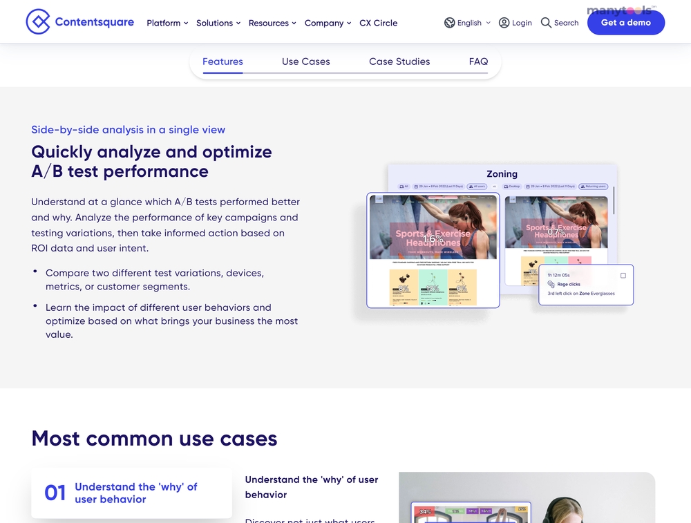 ContentSquare Heatmap Tool