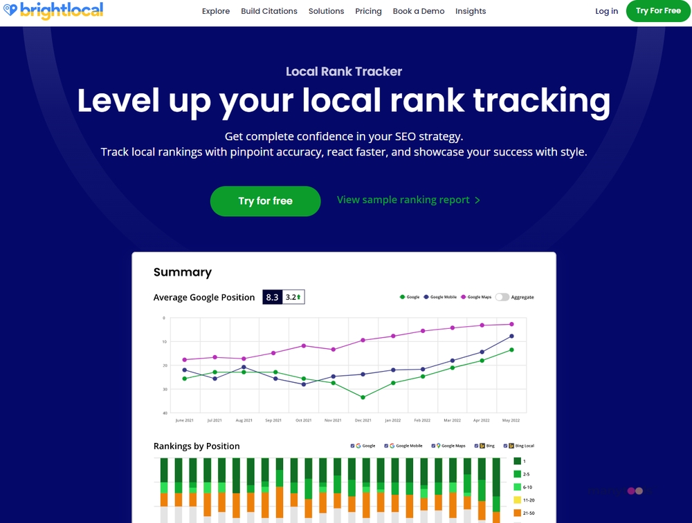 BrightLocal Local Rank Tracker