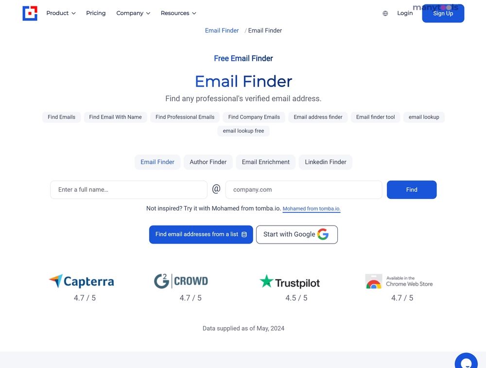 Tomba.io Email Finder