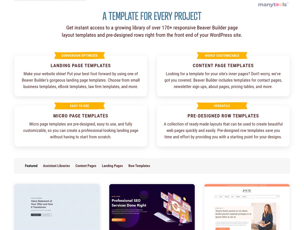 Beaver Builder WordPress Templates