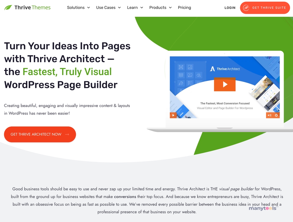 ThriveArchitect Landing Pages