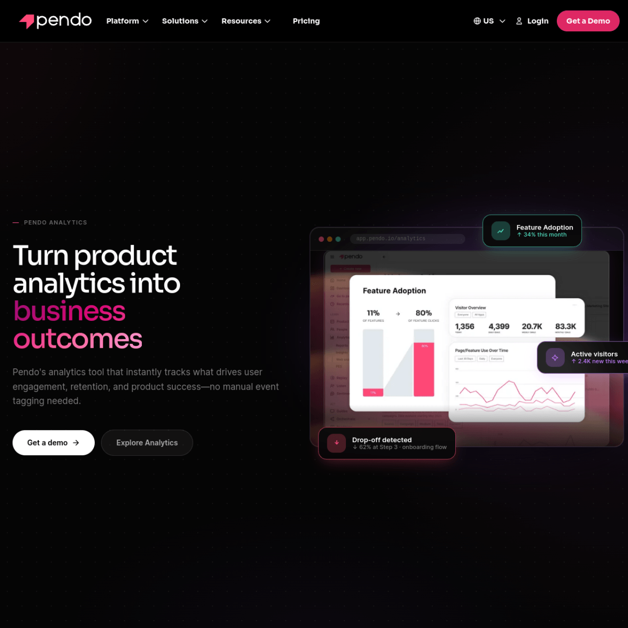 Pendo Analytics screenshot 1