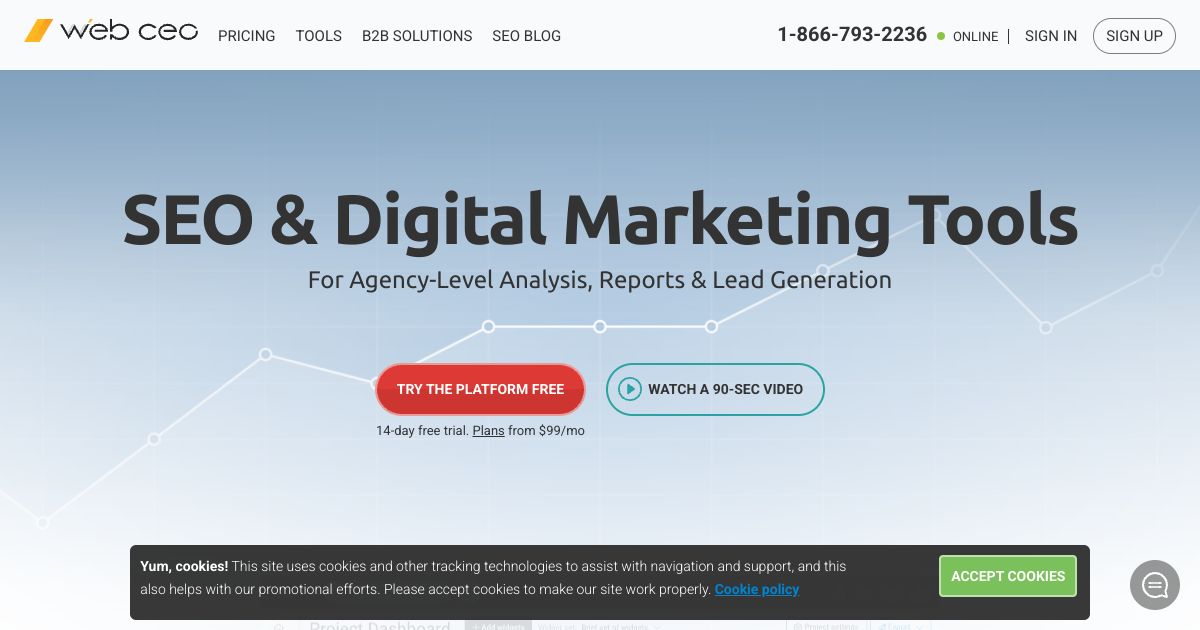 WebCEO screenshot 1