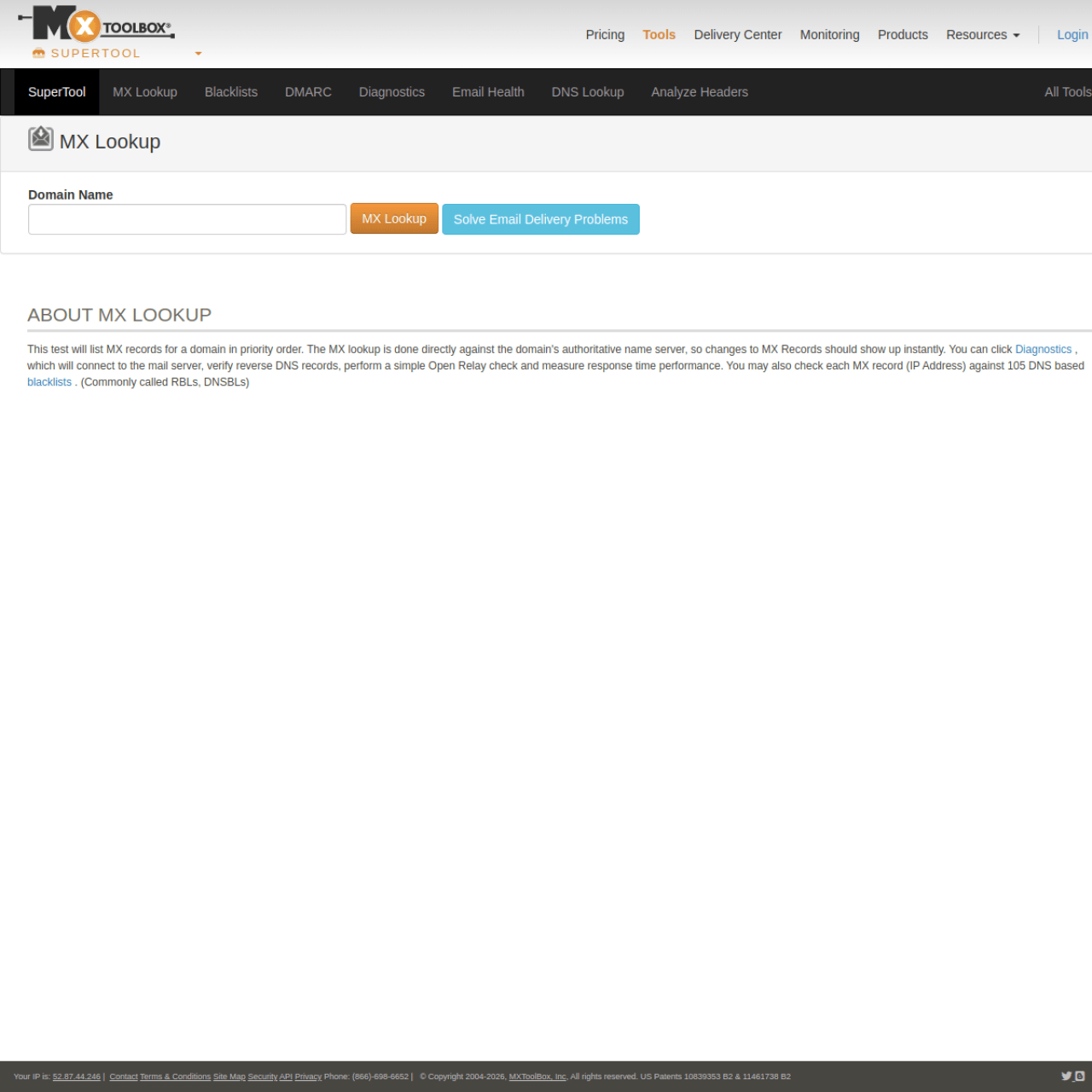 MXToolBox screenshot 1
