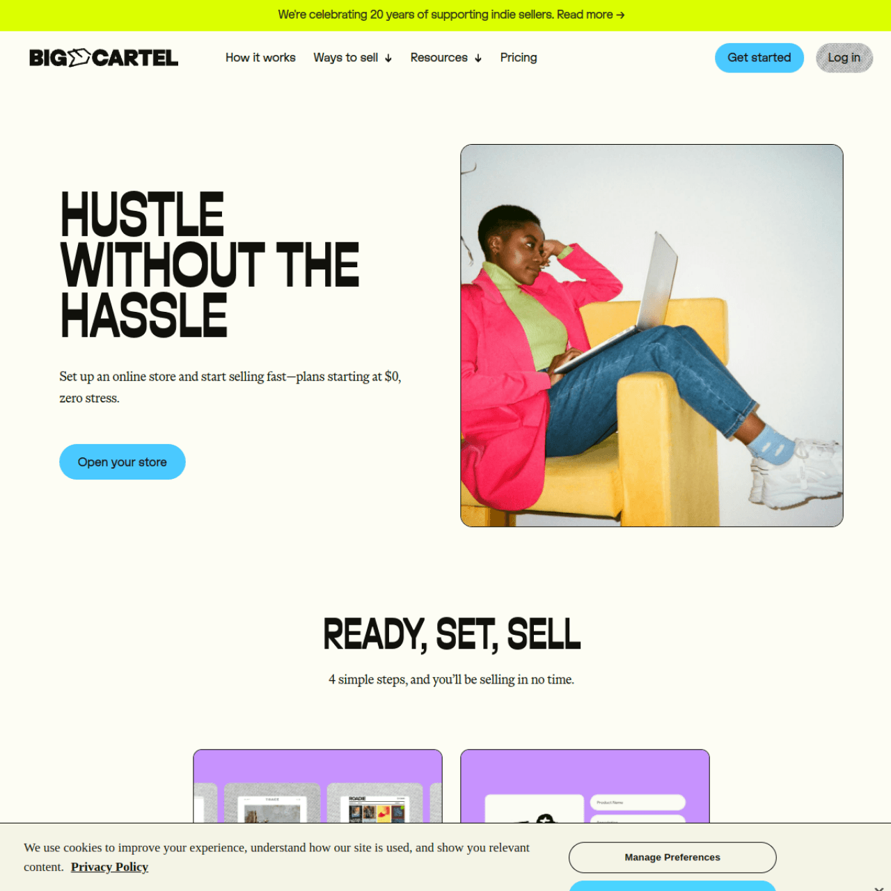 BigCartel screenshot 1
