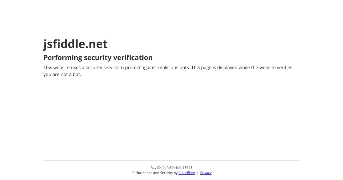 JSFiddle screenshot 1