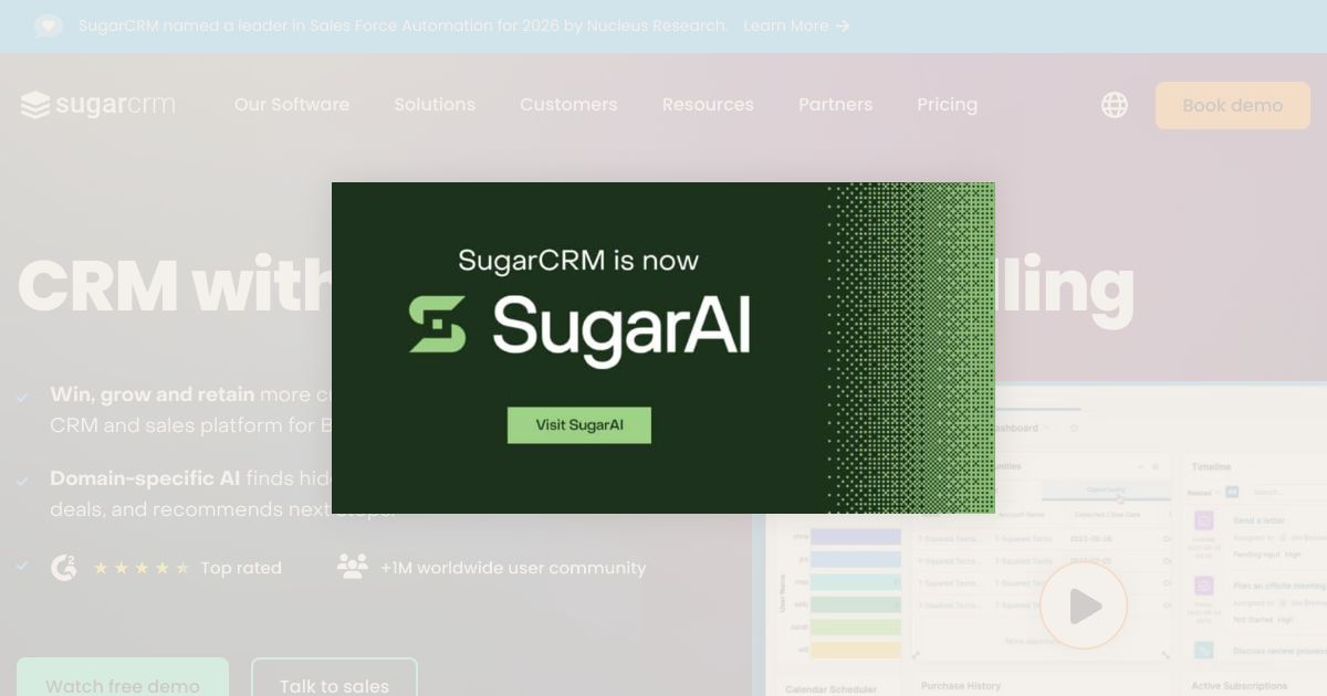SugarCRM screenshot 1