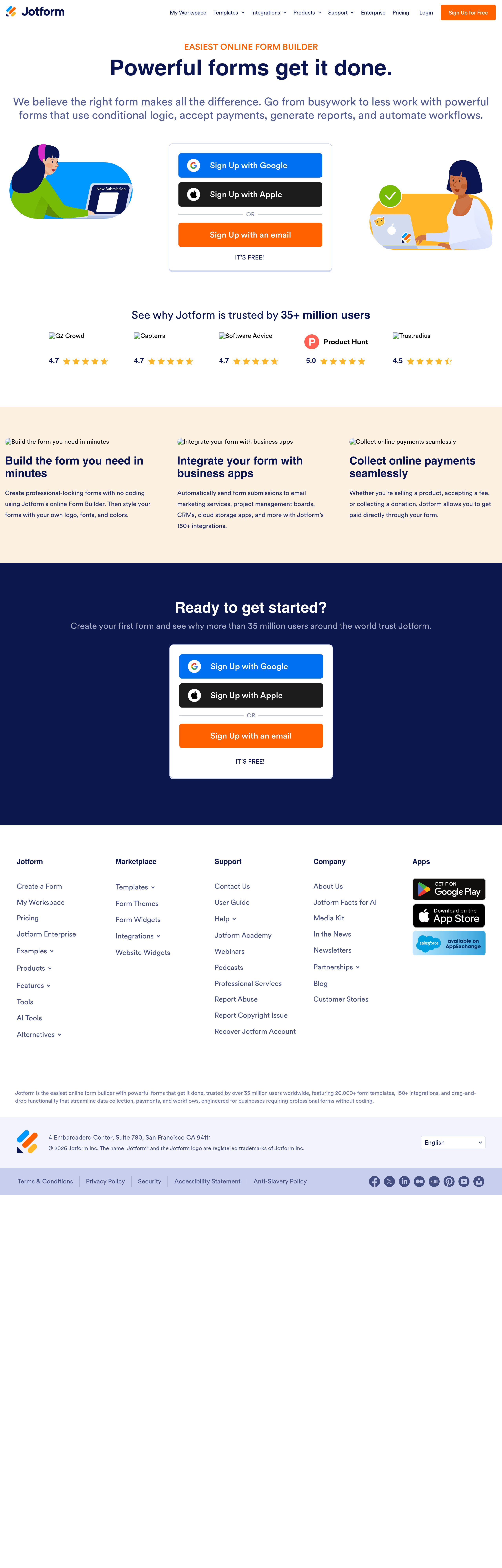 JotForm screenshot 1
