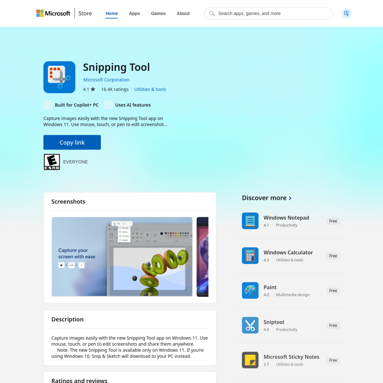 Snipping Tool screenshot 1