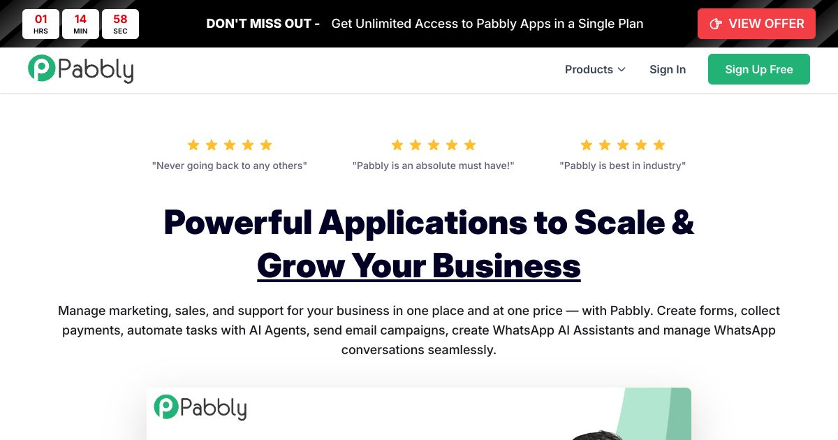 Pabbly screenshot 1