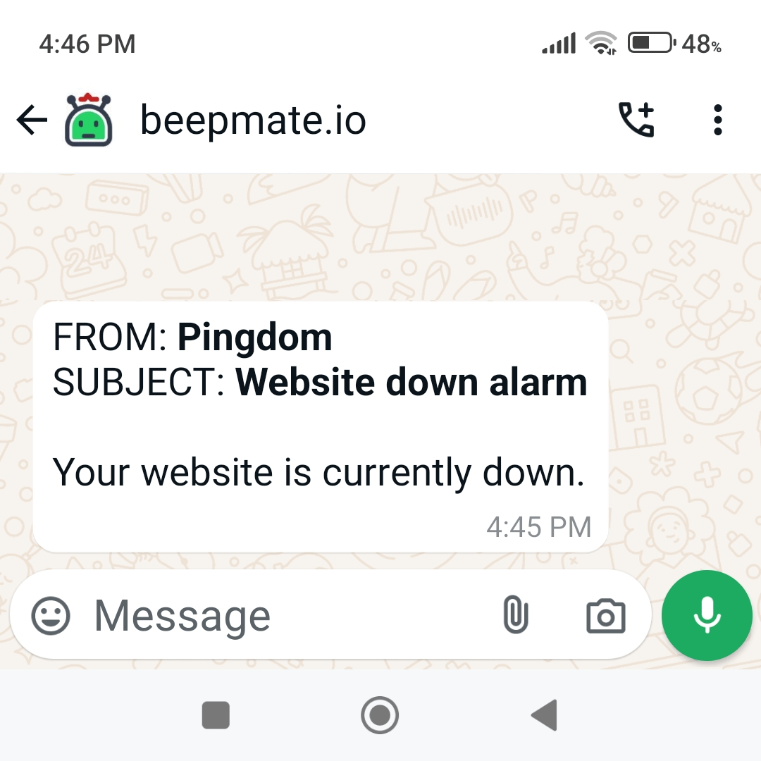 BeepMate - Email to WhatsApp