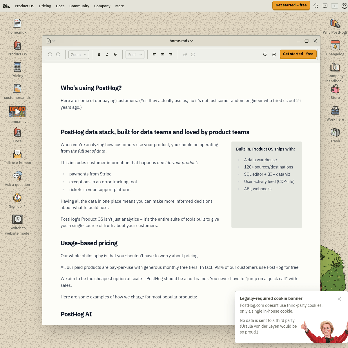 PostHog screenshot 1