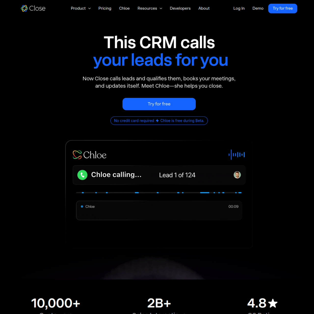 Close.com screenshot 1