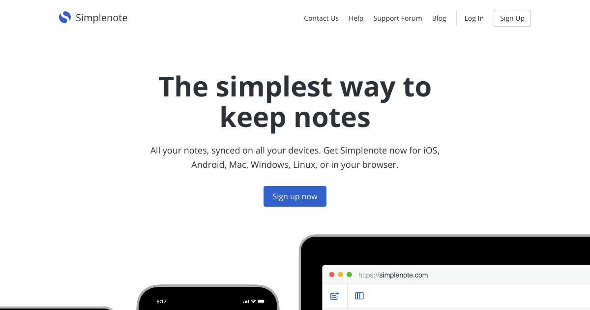 Simplenote screenshot 1