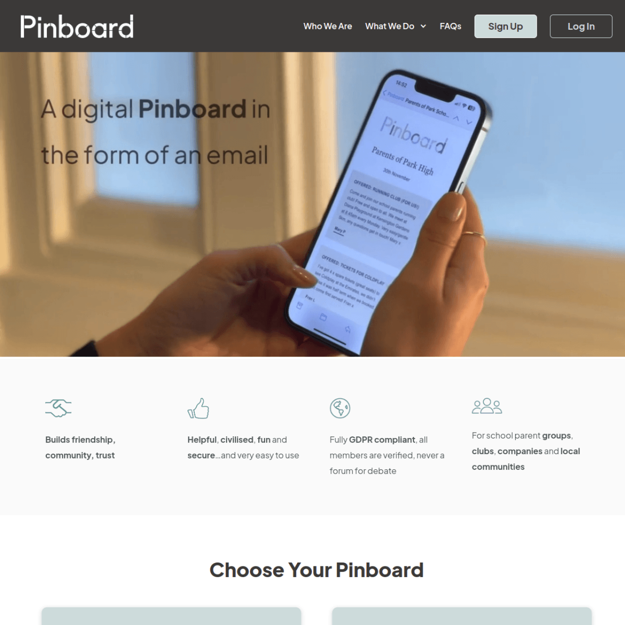 Pinboard screenshot 1