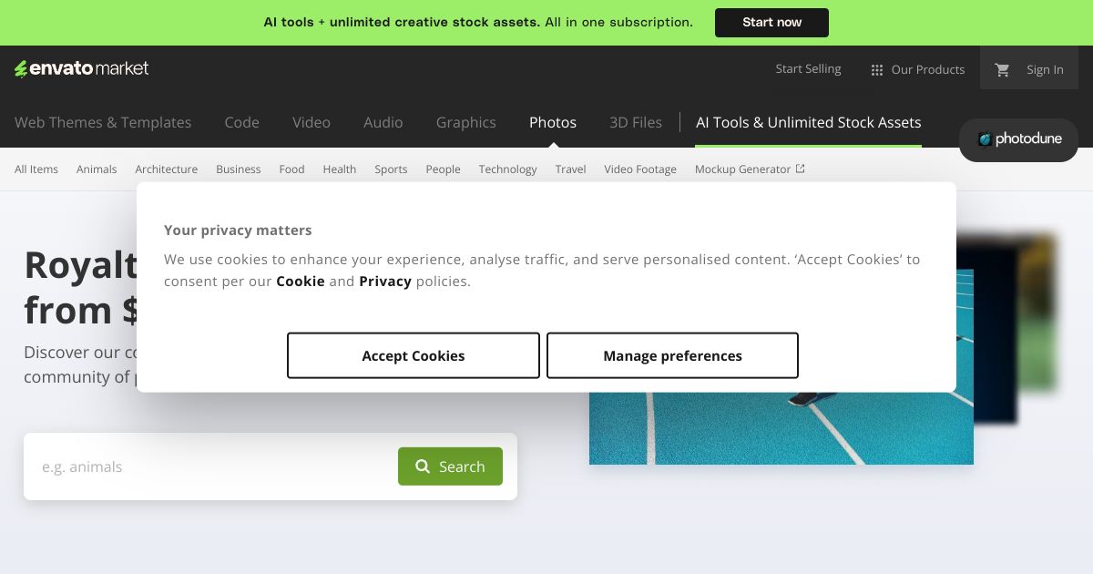 PhotoDune screenshot 1