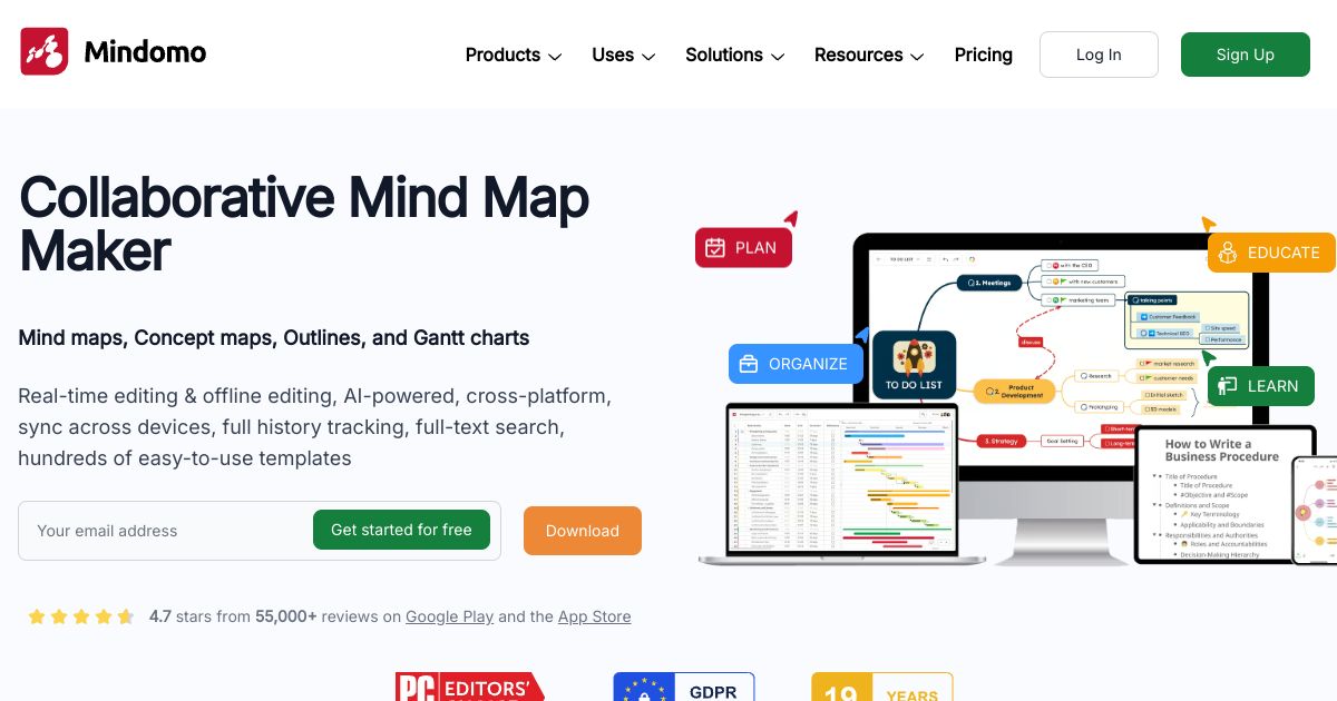 Mindomo screenshot 1