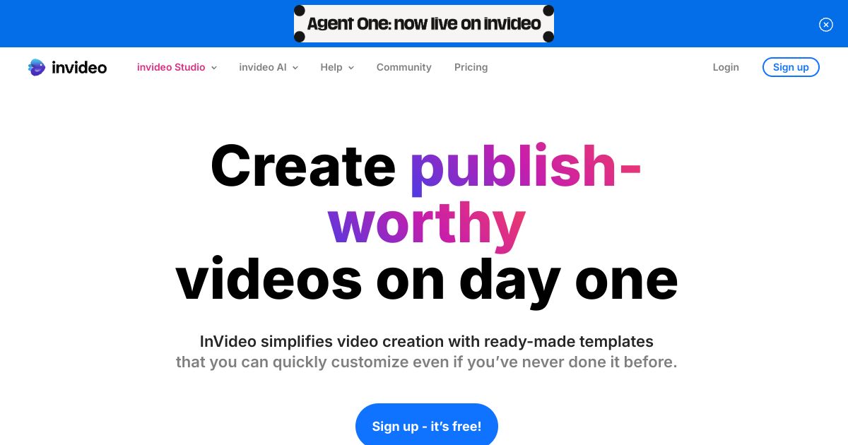 Invideo Studio screenshot 1