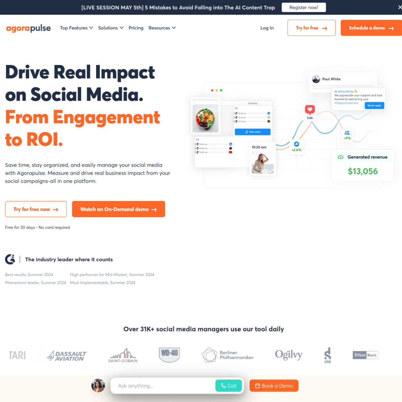 AgoraPulse screenshot 1