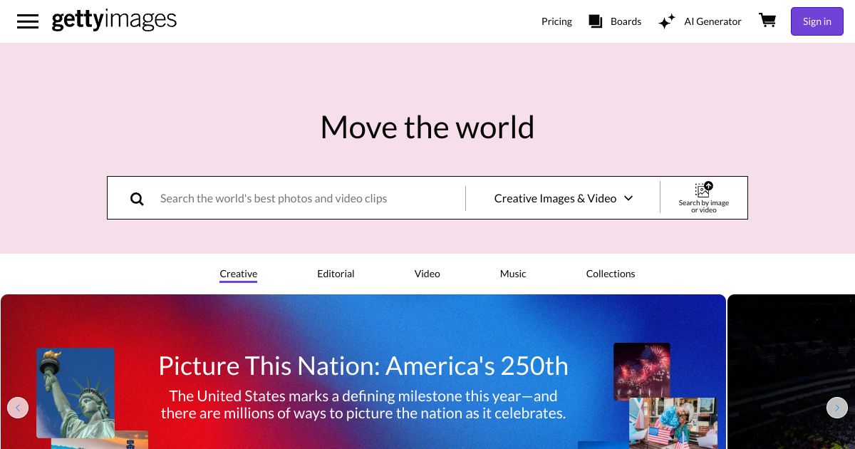 Getty Images screenshot 1