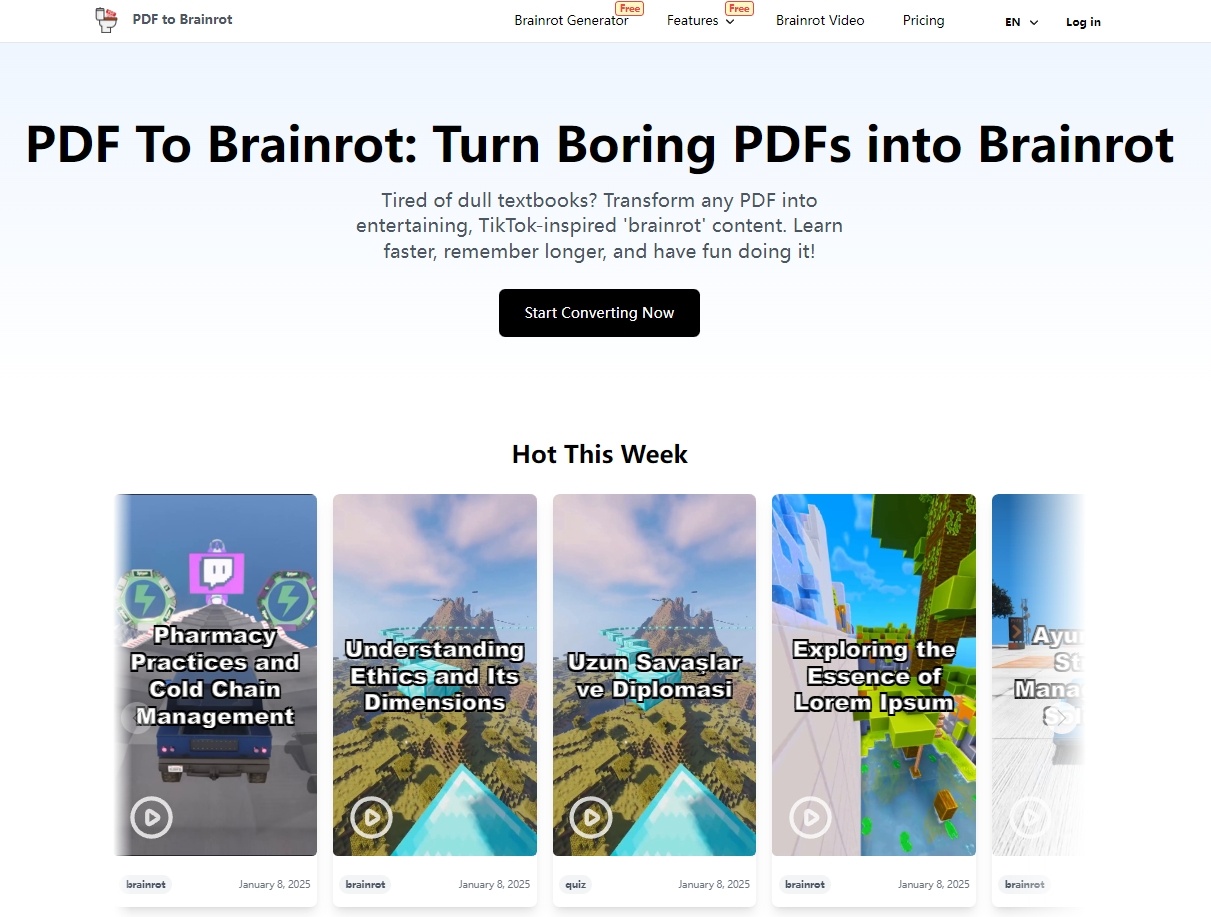 PDF to Brainrot